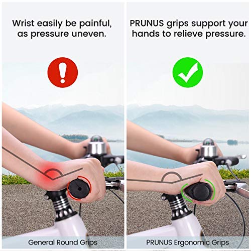 prunus Puños Bicicleta Caucho ergonómicos pantideslizantes uños para Manillar de MTB Bicicleta de montaña Mountain Bike (Grises(90mm+90mm)) prunus Puños Bicicleta Caucho ergonómicos pantideslizantes uños para Manillar de MTB Bicicleta de montaña Mountain Bike (Grises(90mm+90mm))