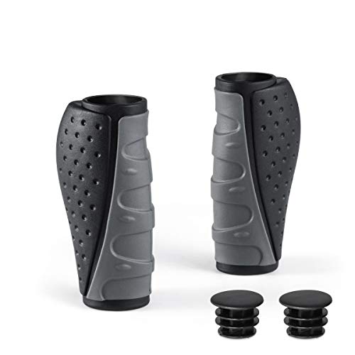 prunus Puños Bicicleta Caucho ergonómicos pantideslizantes uños para Manillar de MTB Bicicleta de montaña Mountain Bike (Grises(90mm+90mm)) prunus Puños Bicicleta Caucho ergonómicos pantideslizantes uños para Manillar de MTB Bicicleta de montaña Mountain Bike (Grises(90mm+90mm))