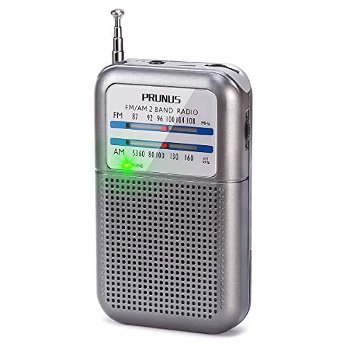 PRUNUS Radio de Bolsillo FM/Am, Radio Portatil Pequeña con Excelente Señal, Sintonizador con Indicador. Funciona con AAA Pilas Intercambiables (Plata). PRUNUS Radio de Bolsillo FM/Am, Radio Portatil Pequeña con Excelente Señal, Sintonizador con Indicador. Funciona con AAA Pilas Intercambiables (Plata).