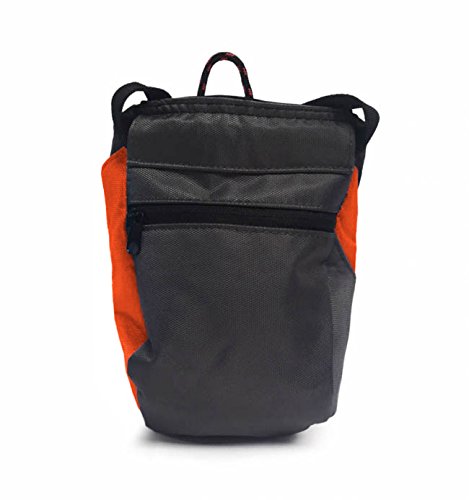 Psychi - Kit para Escalada en Bloque/Tradicional - Bolsa y Correa para la Cintura, Bola de magnesio y Cepillo - Naranja