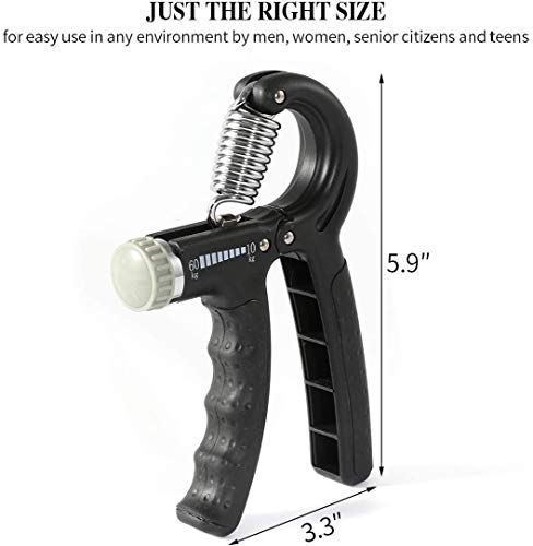 Pubiao Agarre de Mano Fortalecedores Ajustables de Mano Resistencia (10-60 kg) Ejercicios Exprimidor Agarrador Fortalecedor de Dedos Unisex Adulto Pubiao Agarre de Mano Fortalecedores Ajustables de Mano Resistencia (10-60 kg) Ejercicios Exprimidor Agarrador Fortalecedor de Dedos Unisex Adulto