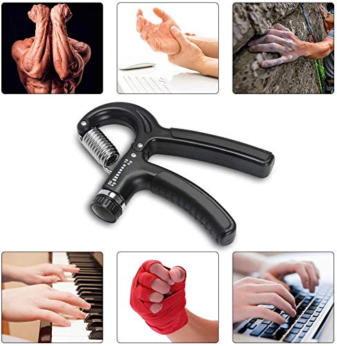 Pubiao Agarre de Mano Fortalecedores Ajustables de Mano Resistencia (10-60 kg) Ejercicios Exprimidor Agarrador Fortalecedor de Dedos Unisex Adulto Pubiao Agarre de Mano Fortalecedores Ajustables de Mano Resistencia (10-60 kg) Ejercicios Exprimidor Agarrador Fortalecedor de Dedos Unisex Adulto