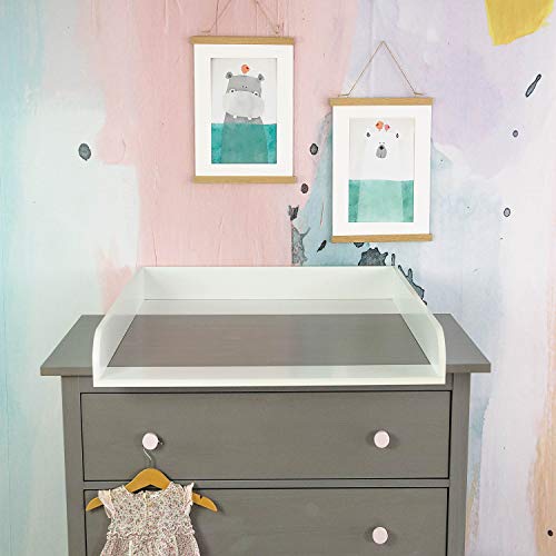 PuckDaddy Cambiador Lasse – 80x80x10cm, accesorio para cambiador para cómodas de IKEA Hemnes,incl. montaje para pared PuckDaddy Cambiador Lasse – 80x80x10cm, accesorio para cambiador para cómodas de IKEA Hemnes,incl. montaje para pared