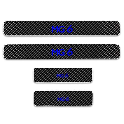 Puerta del coche del protector del travesaño tiras 4 Kick Plates piezas de fibra de carbono de coches pegatinas, for MG MG MG 3 6 CERO travesaño de la puerta Protectores Kick plato de bienvenida pedal