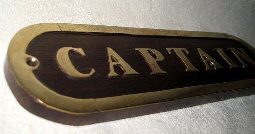 Puerta - Madera/placa de bronce - Maritim - Capitán 19,5 cm