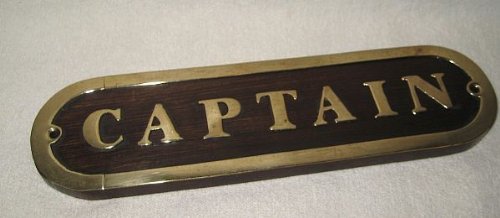 Puerta - Madera/placa de bronce - Maritim - Capitán 19,5 cm