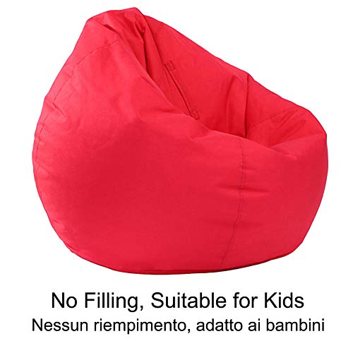 Puff bolsa de almacenamiento de juguetes, funda impermeable para interior y exterior, con cremallera, sin relleno, ideal para silla de juego y silla de jardín para niños y adultos.