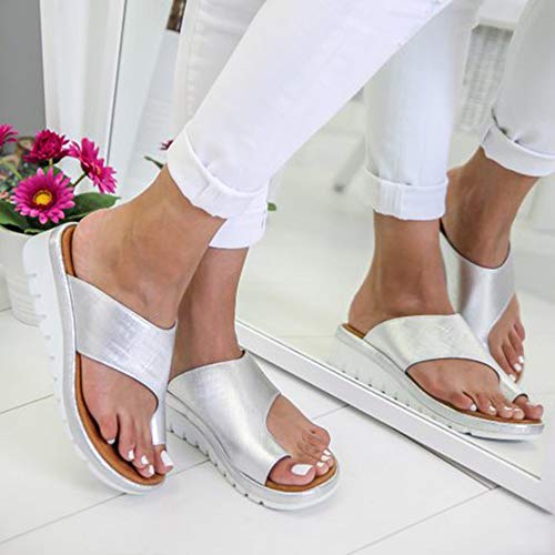 Puimentiua Sandalias y Chanclas Zapatillas de Plataforma Plana de Verano para Mujer EU 35-43