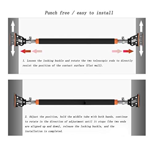 Pull Up Bar AGYH Barra De Barbilla Portátil, Antideslizante Barra Horizontal Sin Tornillos De Tornillo, Ejercicio De Fortalecimiento Muscular De Bloqueo De 72-175 Cm (Size : 138-175cm) Pull Up Bar AGYH Barra De Barbilla Portátil, Antideslizante Barra Horizontal Sin Tornillos De Tornillo, Ejercicio De Fortalecimiento Muscular De Bloqueo De 72-175 Cm (Size : 138-175cm)