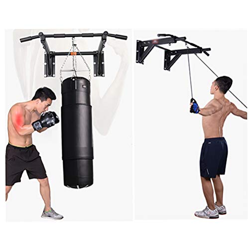 Pull Up Bar GYHOME Barra De Tracción Montada Pared, Barra De Instalación De Punzonado En La Barra del Pasillo, Equipo De Gimnasia Deportiva para El Hogar, Carga 500 Kg, 2 Colores (Color : Black)