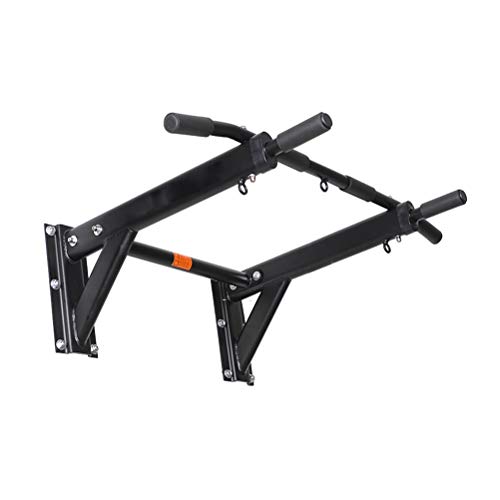 Pull Up Bar GYHOME Barra De Tracción Montada Pared, Barra De Instalación De Punzonado En La Barra del Pasillo, Equipo De Gimnasia Deportiva para El Hogar, Carga 500 Kg, 2 Colores (Color : Black)