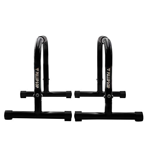 PULLUP & DIP Barras Paralelas, Fitness Parallettes De Acero Medianas Con Mango Extra Ancho para Calistenia, Gimnasia, y Crossfit, Interiores y Exteriores