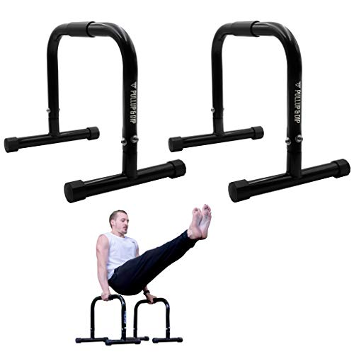 PULLUP & DIP Barras Paralelas, Fitness Parallettes De Acero Medianas Con Mango Extra Ancho para Calistenia, Gimnasia, y Crossfit, Interiores y Exteriores PULLUP & DIP Barras Paralelas, Fitness Parallettes De Acero Medianas Con Mango Extra Ancho para Calistenia, Gimnasia, y Crossfit, Interiores y Exteriores