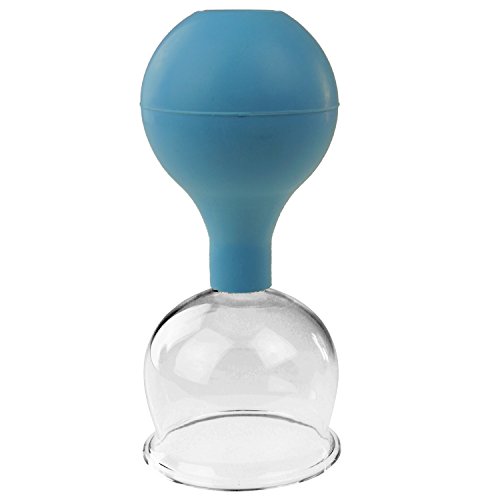 Pulox - Ventosa de cristal de vidrio auténtico, varios tamaños y colores (62 mm, color azul)