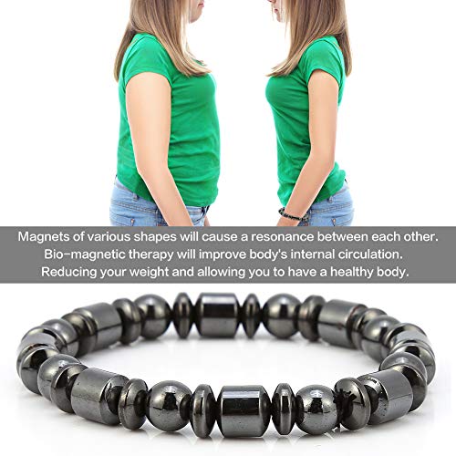 Pulsera magnética para adelgazamiento saludable, elegante, pulsera de terapia magnética para aliviar el dolor con herramienta de extracción de eslabones