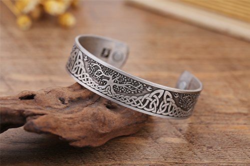 Pulsera magnética para el cuidado de la salud Tree of Life para aliviar el dolor, terapia, equilibrio y energía