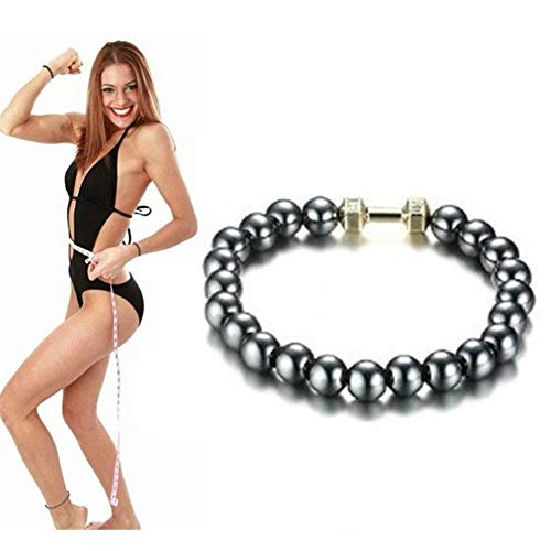 Pulsera magnética Unisex Hematite Stone Bangle para Bajar de Peso Que Adelgaza Cuidado Saludable Hombres Mujeres joyería