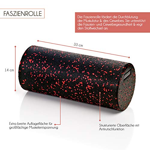 PULSUS fit Juego de fascia con aplicación de vídeo de ejercicio: rodillo muscular, bola doble, rodillo fascial y bola lacrosse para entrenamiento de la fascia de los músculos y terapia del dolor. PULSUS fit Juego de fascia con aplicación de vídeo de ejercicio: rodillo muscular, bola doble, rodillo fascial y bola lacrosse para entrenamiento de la fascia de los músculos y terapia del dolor.