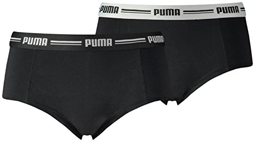 Puma 5730100010, Bóxer Para Mujer, Negro (Black), S , Pack de 2
