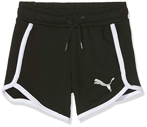 PUMA Alpha Sweat Shorts G Pantalones Cortos, Niñas, Negro (Cotton Black), 176