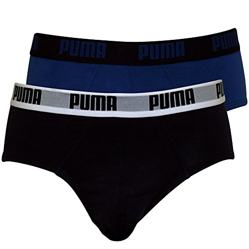 Puma Basic Brief 2P - Calzoncillos para hombre, color azul, talla L Puma Basic Brief 2P - Calzoncillos para hombre, color azul, talla L