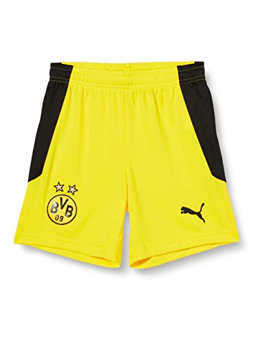 PUMA BVB Shorts Replica Jr Pantalones Cortos, Unisex niños, Cyber Yellow, 140