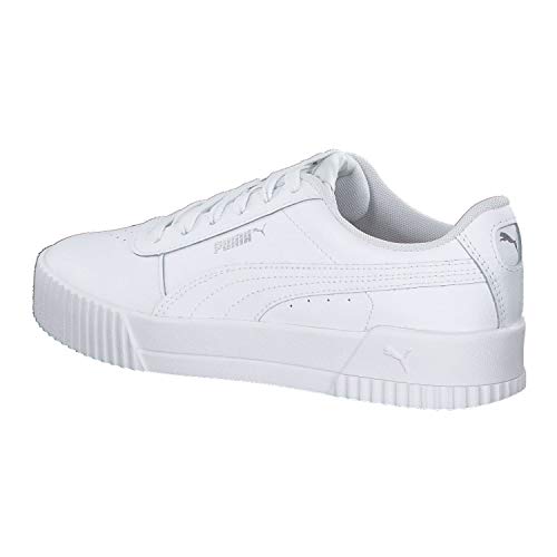PUMA Carina L, Zapatillas Mujer, Blanco White/White/Silver, 40 EU PUMA Carina L, Zapatillas Mujer, Blanco White/White/Silver, 40 EU