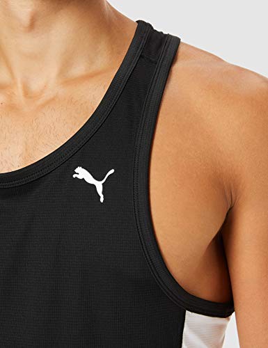Puma Cross The Line Singlet Camiseta De Tirantes, Hombre, Black White, L Puma Cross The Line Singlet Camiseta De Tirantes, Hombre, Black White, L