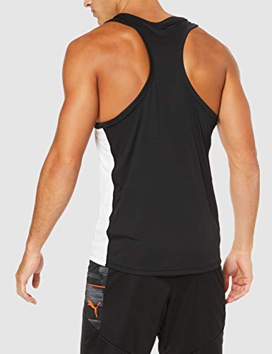 Puma Cross The Line Singlet Camiseta De Tirantes, Hombre, Black White, L Puma Cross The Line Singlet Camiseta De Tirantes, Hombre, Black White, L