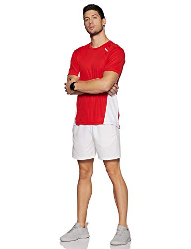 Puma Cross The Line tee Camiseta, Hombre, Red White, XL Puma Cross The Line tee Camiseta, Hombre, Red White, XL