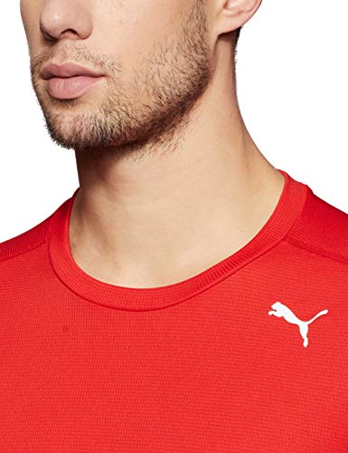 Puma Cross The Line tee Camiseta, Hombre, Red White, XL