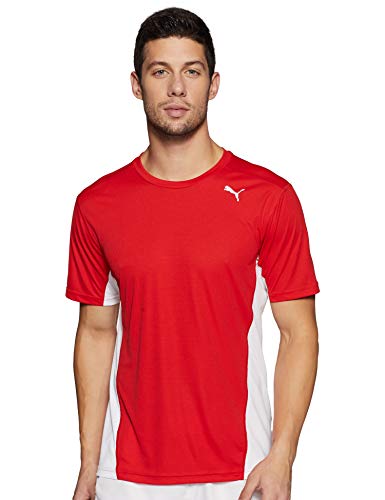 Puma Cross The Line tee Camiseta, Hombre, Red White, XL Puma Cross The Line tee Camiseta, Hombre, Red White, XL