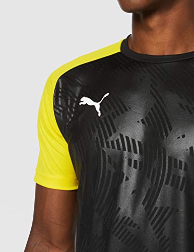 PUMA Cup Training Jersey Core Maillot, Hombre, Black/Cyber Yellow, M