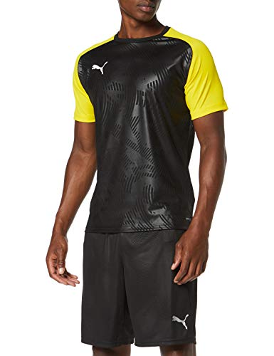 PUMA Cup Training Jersey Core Maillot, Hombre, Black/Cyber Yellow, M PUMA Cup Training Jersey Core Maillot, Hombre, Black/Cyber Yellow, M