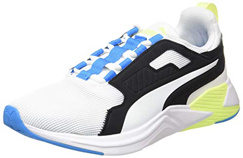 PUMA Disperse XT Men's, Zapatillas de Gimnasio Hombre, Blanco White/Nrgy Blue/Fizzy Yellow, 43 EU