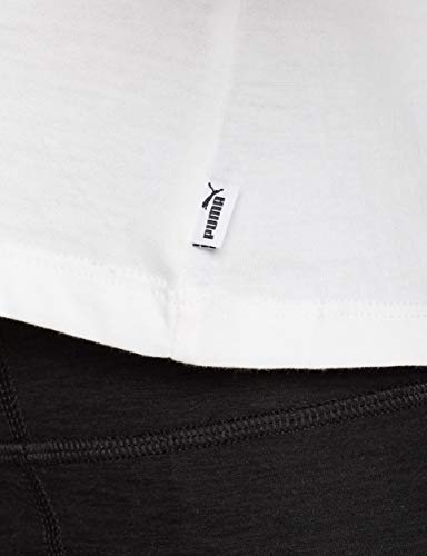 PUMA ESS+ Cropped Logo tee T-Shirt, Mujer, Puma White, L PUMA ESS+ Cropped Logo tee T-Shirt, Mujer, Puma White, L