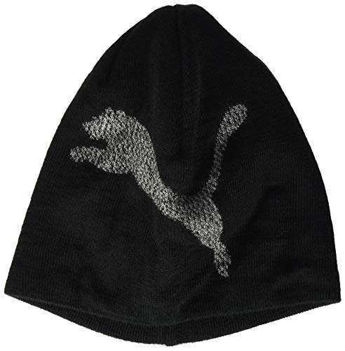 PUMA ESS Logo Beanie Gorro, Unisex Adulto, Black-Big Cat