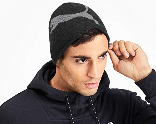 PUMA ESS Logo Beanie Gorro, Unisex Adulto, Black-Big Cat