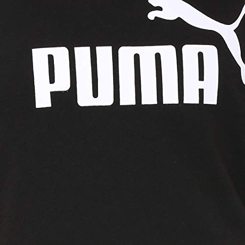 PUMA ESS Logo tee T-Shirt, Mujer, Cotton Black, S