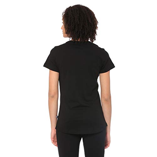 PUMA ESS Logo tee T-Shirt, Mujer, Cotton Black, S