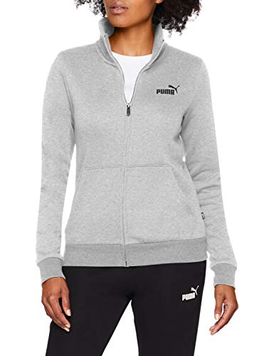 PUMA ESS Track FL Sudadera, Mujer, Gris (Light Gray Heather), M