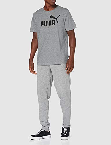 PUMA Essentials LG T Camiseta de Manga Corta, Hombre, Gris (Medium Gray Heather), S