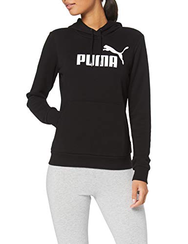PUMA Essentials Logo HDY TR W Sudadera con Capucha, Mujer, Negro (Cotton Black), M