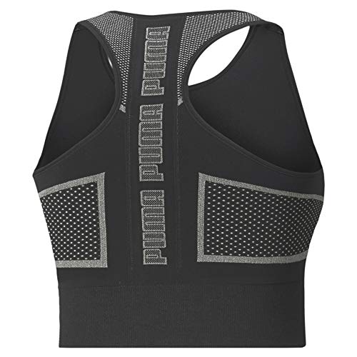 PUMA Evostripe Evoknit Crop Top Camiseta, Mujer, Black, M