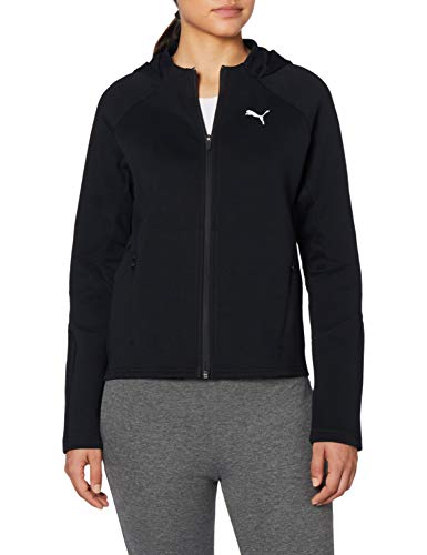 PUMA Evostripe Full-Zip Hoodie Sudadera, Mujer, Black, S