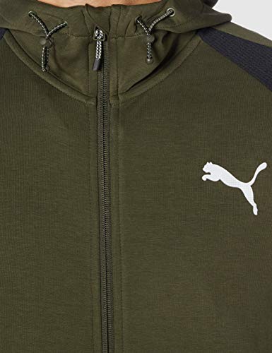 PUMA EVOSTRIPE FZ Hoodie Sudadera, Hombre, Verde, XL