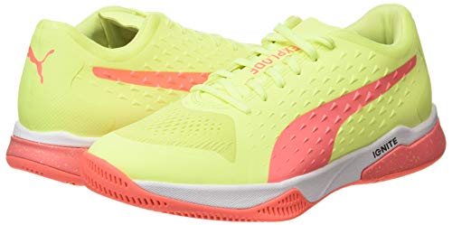 PUMA Explode 1, Zapatillas de Gimnasio Unisex Adulto, Fizzy Amarillo Nrgy Peach Blanco Glacier Gris Asfalto, 44 EU