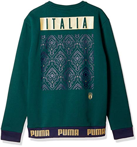 PUMA FIGC Ftbl Culture Crew Sweater Sudadera, Hombre, Ponderosa Pine Team Gold, M