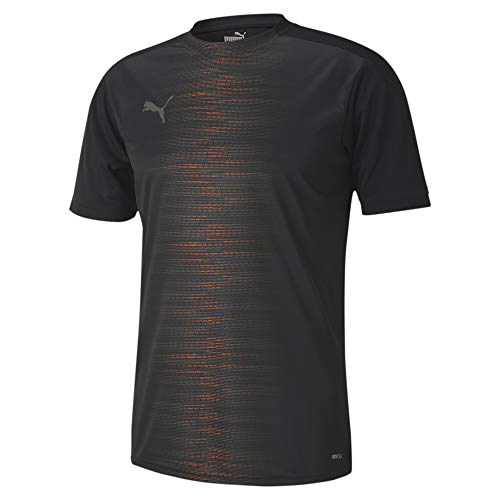 PUMA Ftblnxt Pro tee Camiseta, Hombre, Black/Shocking Orange, M PUMA Ftblnxt Pro tee Camiseta, Hombre, Black/Shocking Orange, M