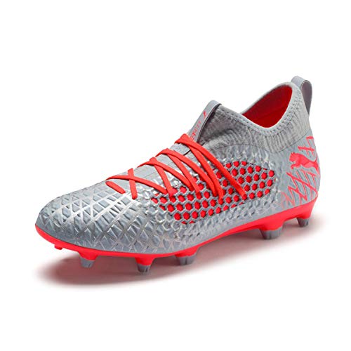 PUMA Future 4.3 Netfit FG/AG, Botas de fútbol para Hombre, Glacial Blue-Nrgy Red, 45 EU